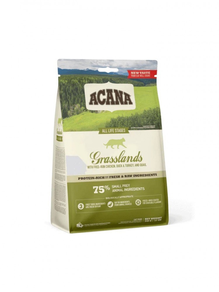 Acana Grasslands Ördekli ve Tavuklu Tahılsız Kedi Maması 1,8kg