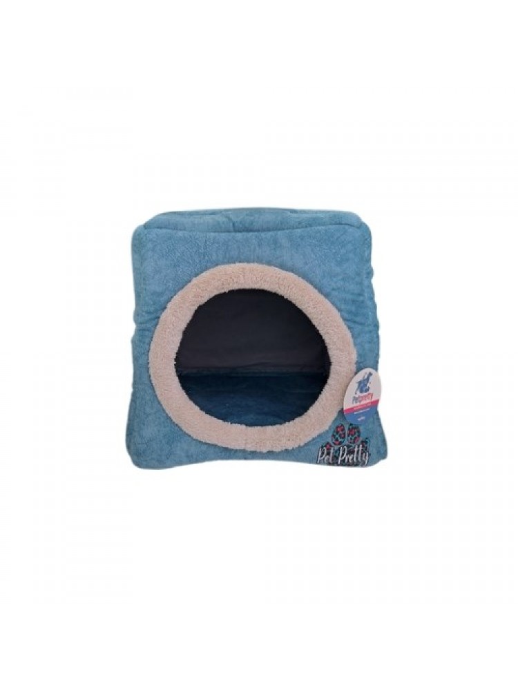 COMFORT ÜÇ FONKSİYONLU MAVİ KEDİ KÖPEK YATAĞI 42x42x23cm