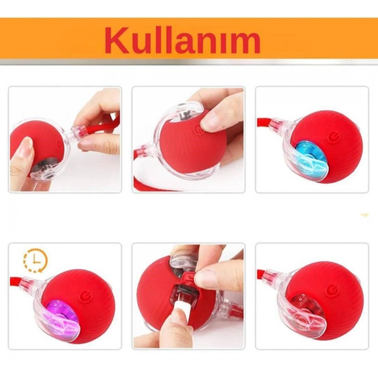 HAREKETLİ HALATLI KEDİ TOPU