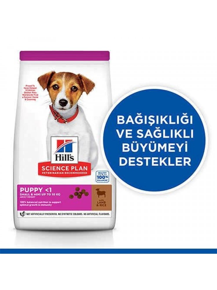 Hills Puppy Small &amp; Mini Kuzu Etli Küçük Irk Yavru Köpek Maması 1.5 Kg