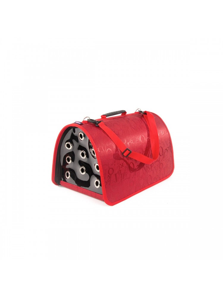 KEDİ KÖPEK FLYBAG KAPALI TAŞIMA ÇANTASI KIRMIZI 44x28x28 cm
