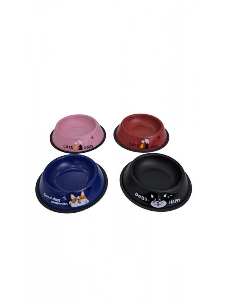 KEDİ VE KÖPEKLER İÇİN RENKLİ MAMA KABI 22 CM