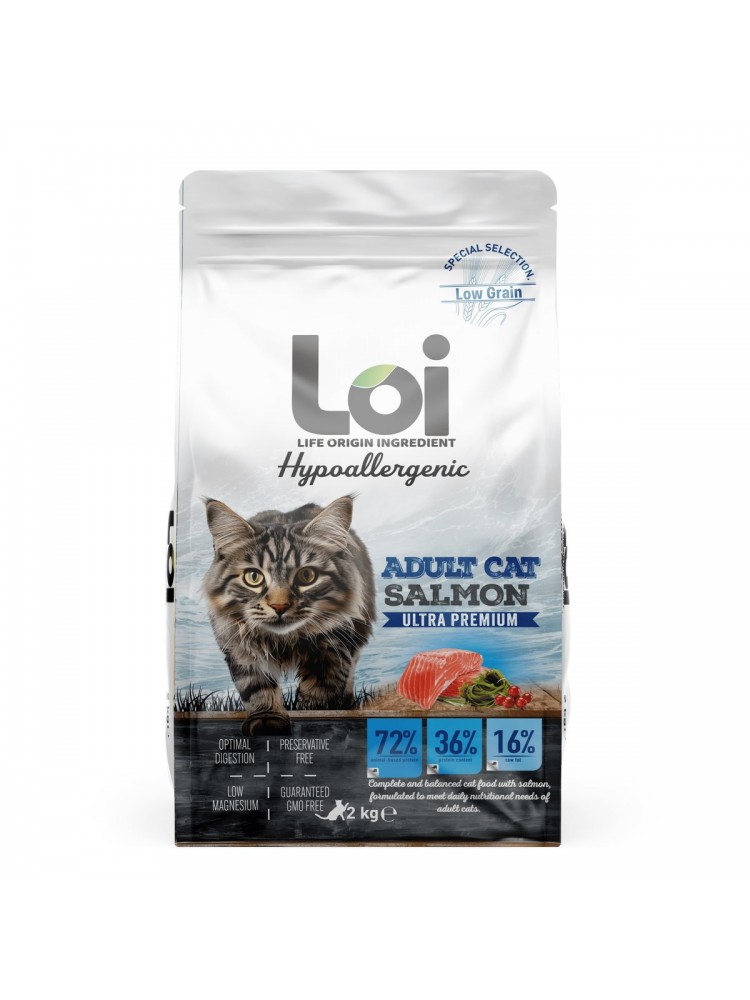 Loi Hipoalerjenik Kedi Maması Somonlu 2 Kg