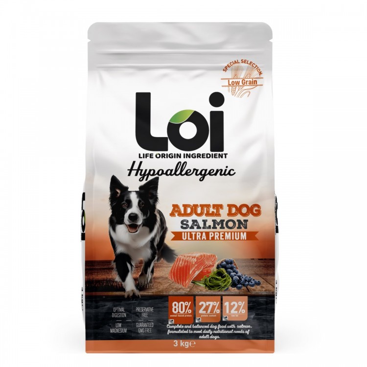 Loi Hipoalerjenik Köpek Maması Somonlu 3 Kg