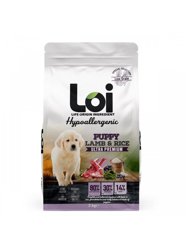 Loi Hipoalerjenik Yavru Köpek Maması Kuzu Etli 3 Kg
