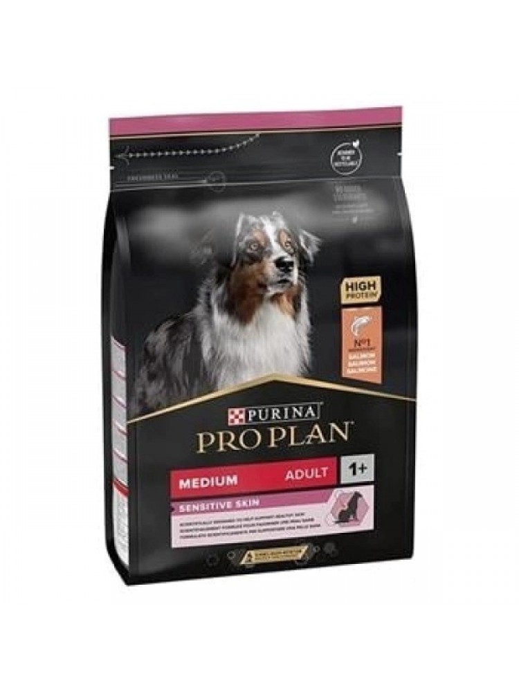 Pro Plan Medium Sensitive Skin Somonlu ve Pirinçli Yetişkin Orta Irk Köpek Maması 3kg
