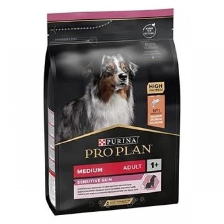 Pro Plan Medium Sensitive Skin Somonlu ve Pirinçli Yetişkin Orta Irk Köpek Maması 3kg