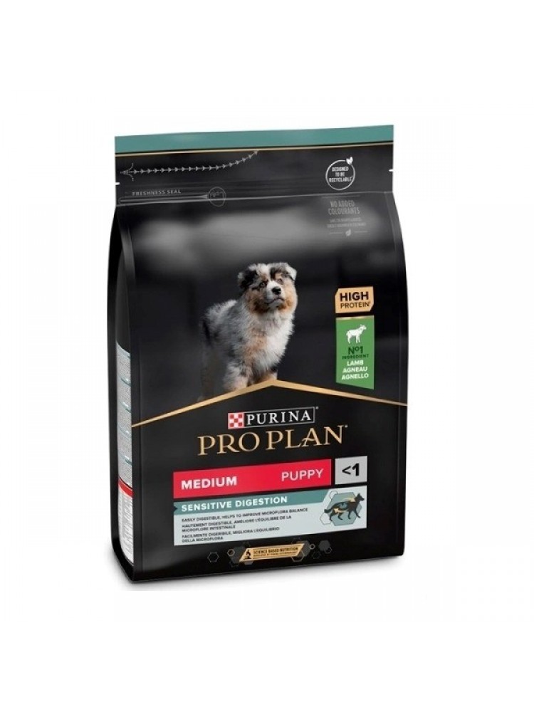 Pro Plan Puppy Medium Sensitive Digestion Kuzulu ve Pirinçli Orta Irk Yavru Köpek Maması 3kg