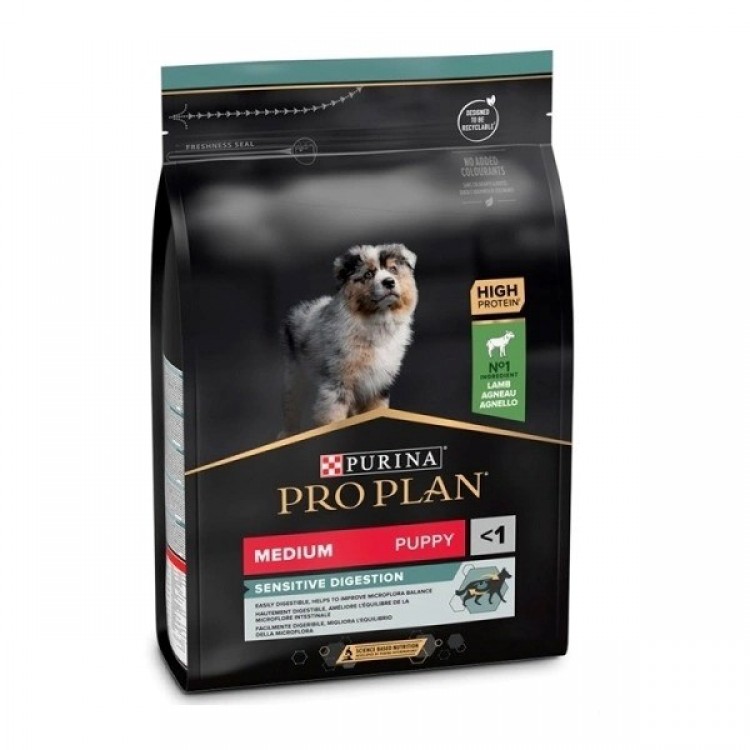Pro Plan Puppy Medium Sensitive Digestion Kuzulu ve Pirinçli Orta Irk Yavru Köpek Maması 3kg