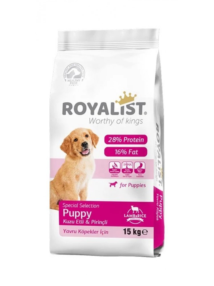 Royalist Kuzu Etli  Pirinçli Yavru Köpek Maması 15 KG
