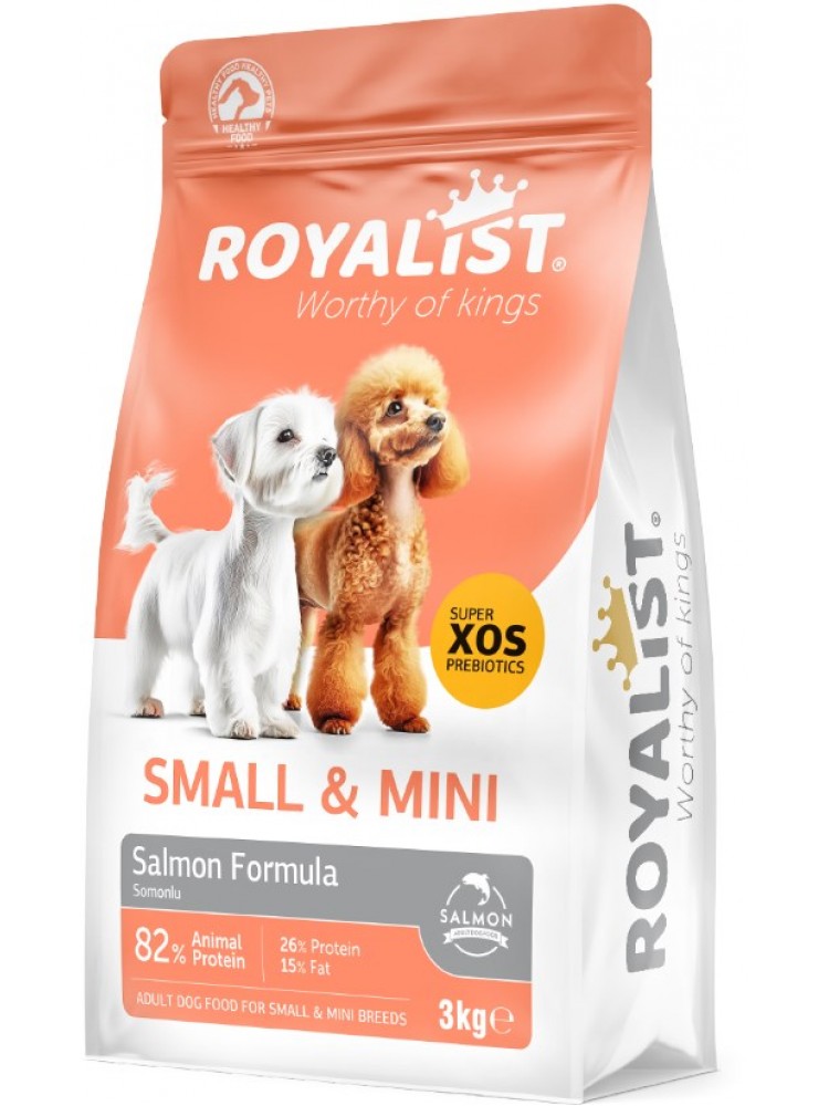 Royalist Küçük Irk Yetişkin Somonlu Köpek Maması 3 KG