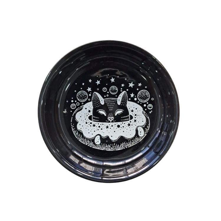 SERAMİK MAMA KABI KEDİ DERİN SİYAH 250ML