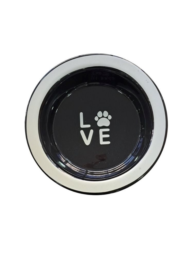 SERAMİK MAMA KABI KEDİ DERİN SİYAH 520ML