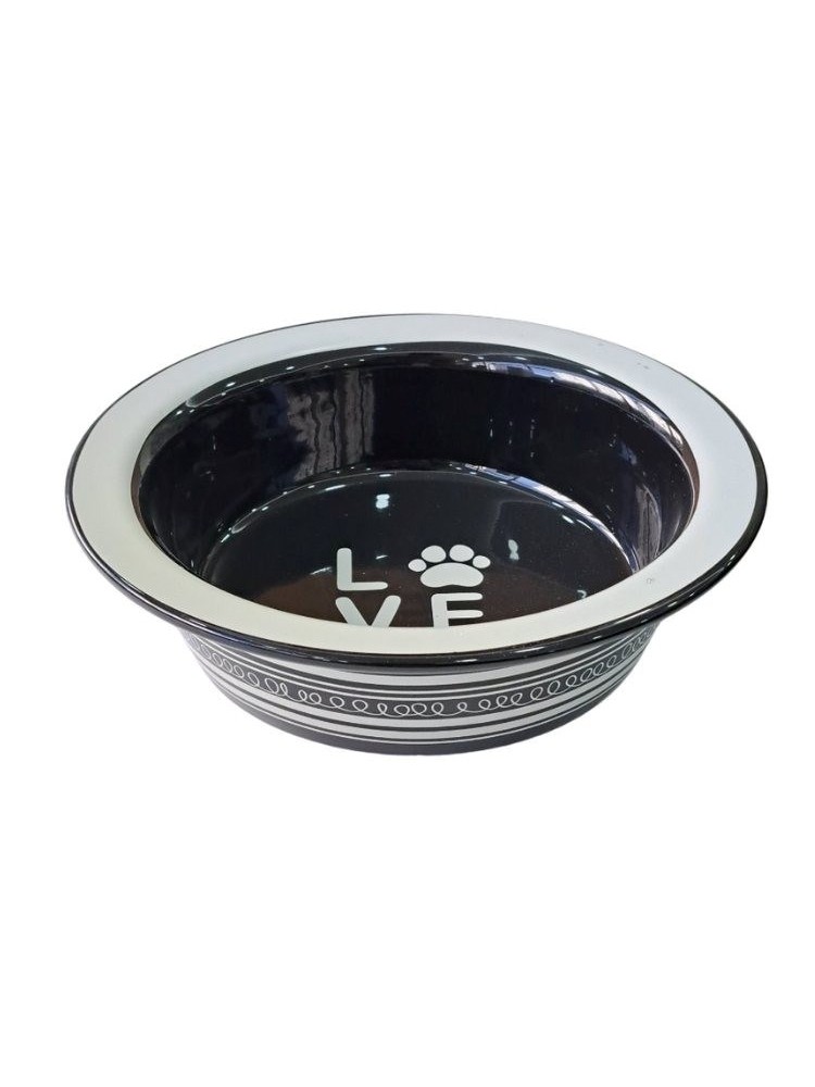SERAMİK MAMA KABI KEDİ DERİN SİYAH 520ML