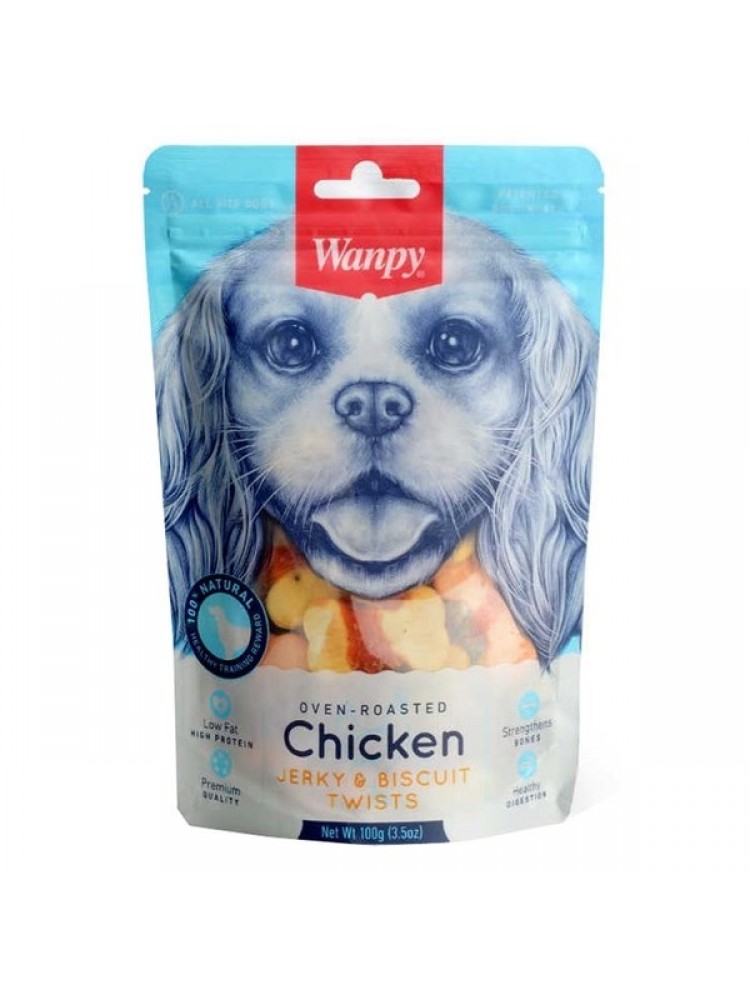 Wanpy Bisküvi Üzeri Tavuk Sargılı 100gr BA-04H Köpek Ödül