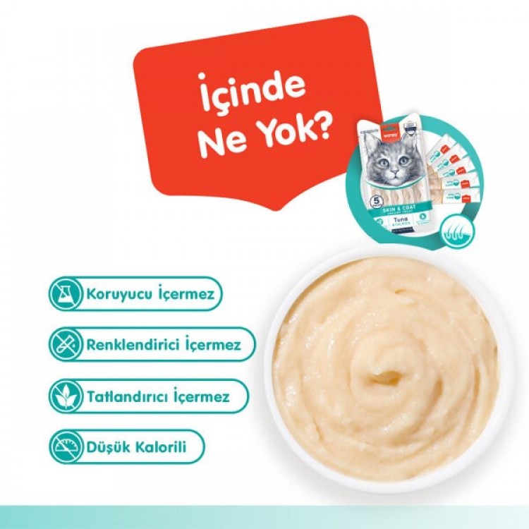 Wanpy Skin & Coat Ton Balığı & Somon 12'li-F.Krema Ödül 5x14gr