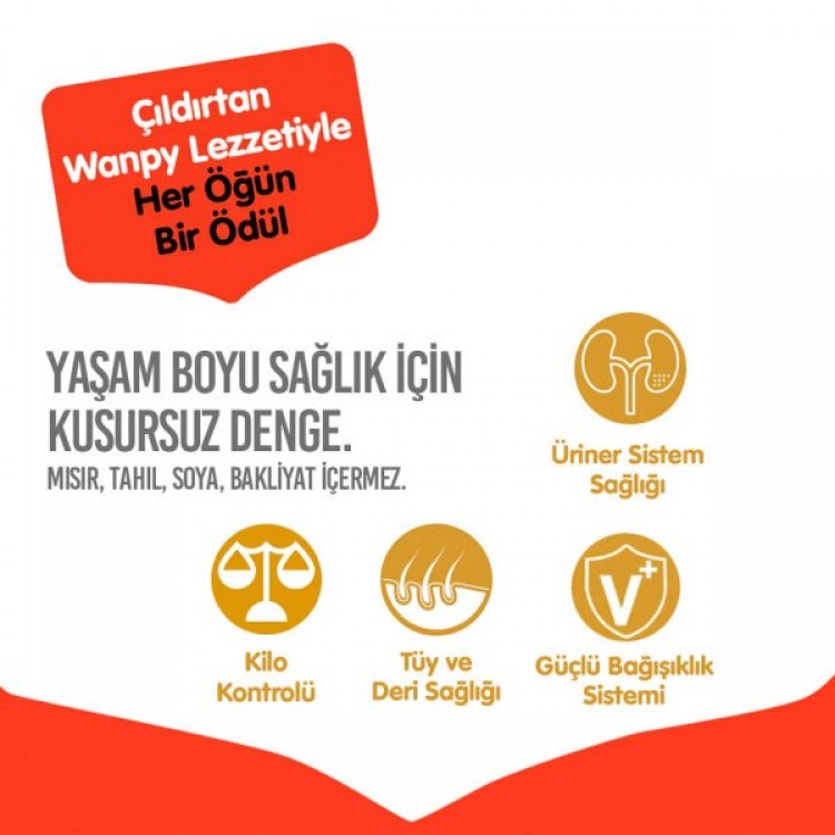 Wanpy Tahılsız Somon & Tuna Kısırlaştırılmış Kedi Maması 1,5 kg