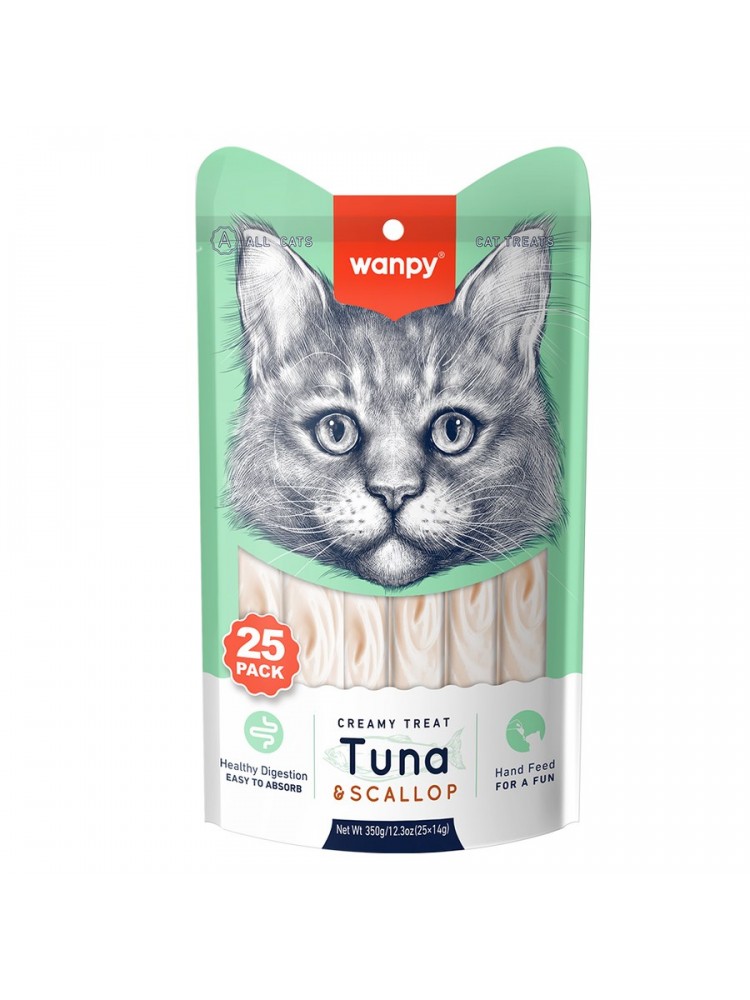 Wanpy Ton & Deniz Taraklı 25*14 gr Krema Kedi Ödülü RAC-051