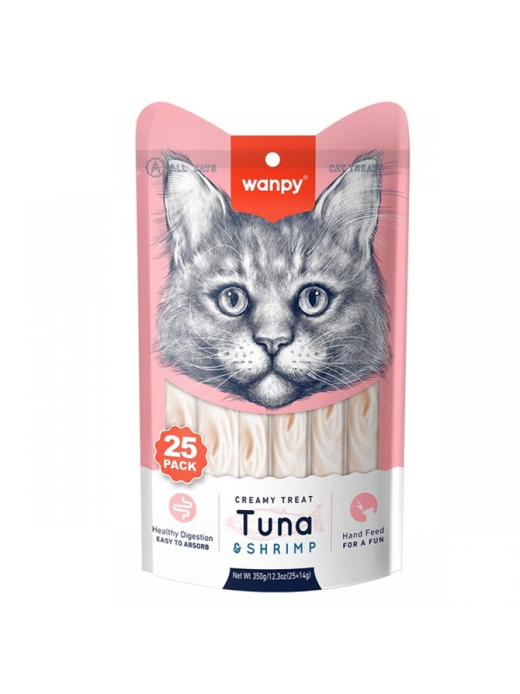 Wanpy Ton & Karides 25*14 gr Krema Kedi Ödülü RAC-050
