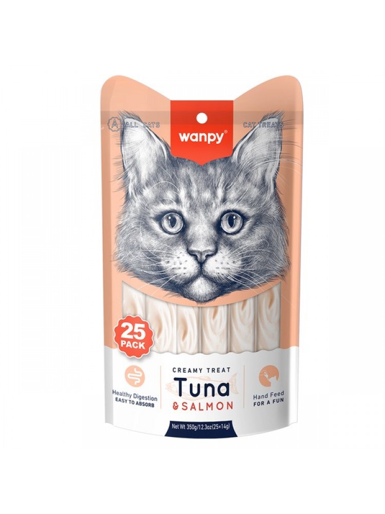 Wanpy Ton & Somon 25*14 gr Krema Kedi Ödülü RAC-052