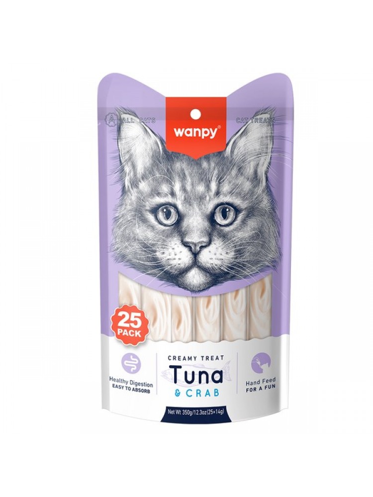 Wanpy Ton Balıklı & Yengeçli 25*14 gr Krema Kedi Ödülü RAC-055