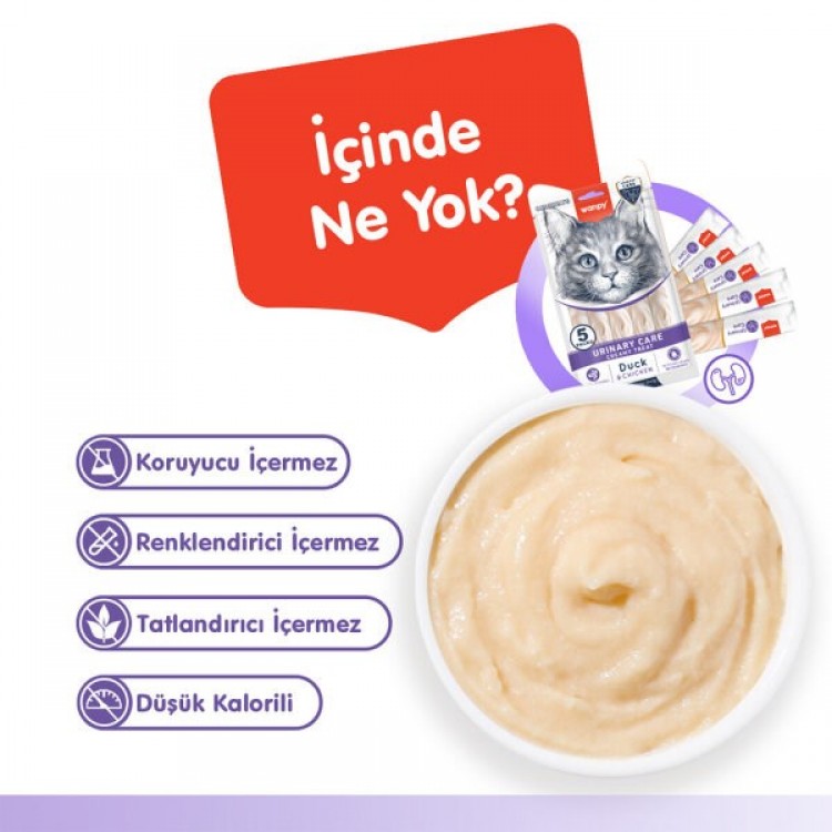 Wanpy Urinary Care Ördek & Tavuk 12'li-F.Krema Ödül 5x14gr