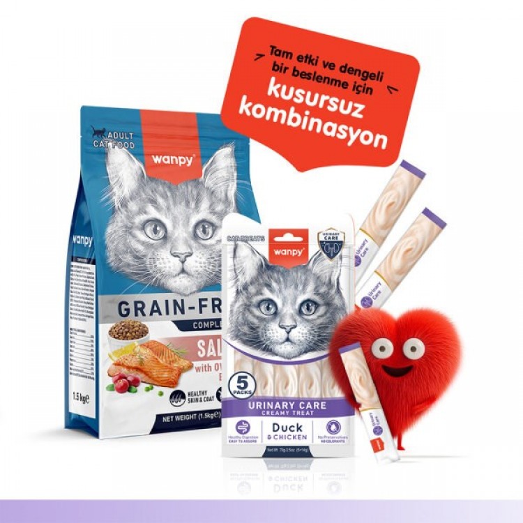 Wanpy Urinary Care Ördek & Tavuk 12'li-F.Krema Ödül 5x14gr