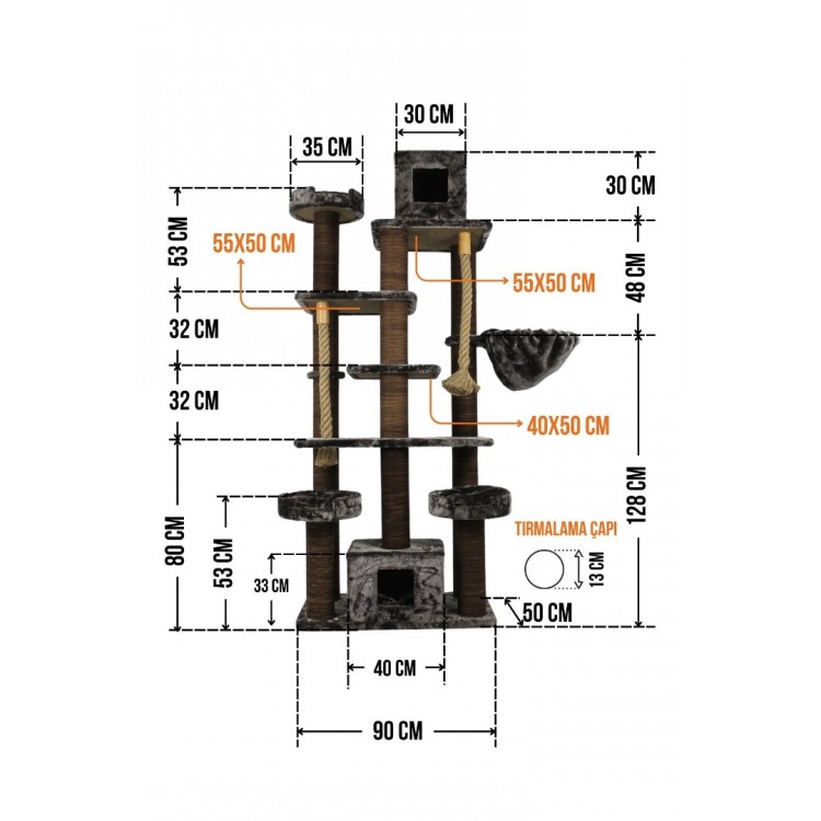 Los Angeles Tırmalamalı Kedi Evi