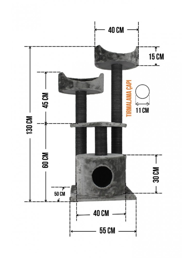 Warsaw Tırmalamalı Kedi Evi