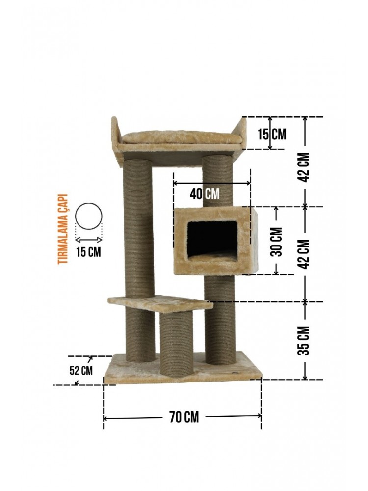 Toulouse Tırmalamalı Kedi Evi